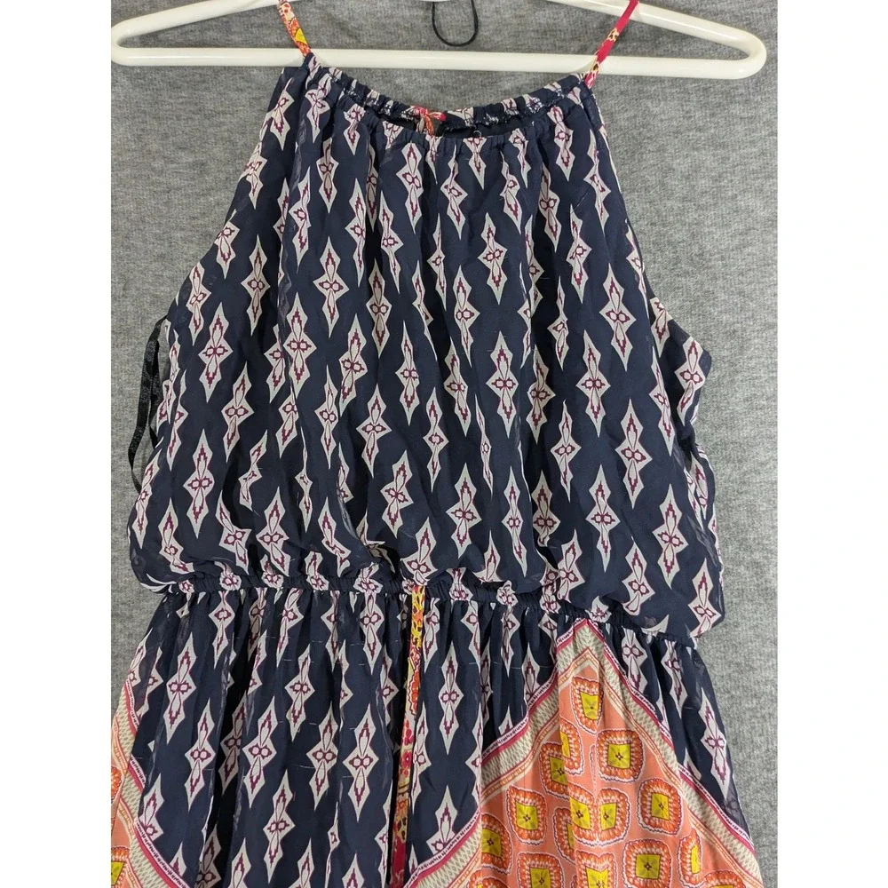 Sweet‎ Storm Women's Sleeveless Paisley Blue Pink Long Dress Maxi Size L
